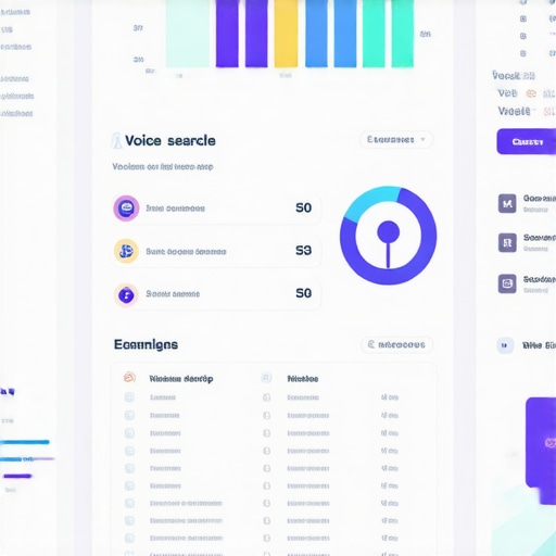 Illustration of AI analytics dashboard, voice search, and schema markup for local SEO