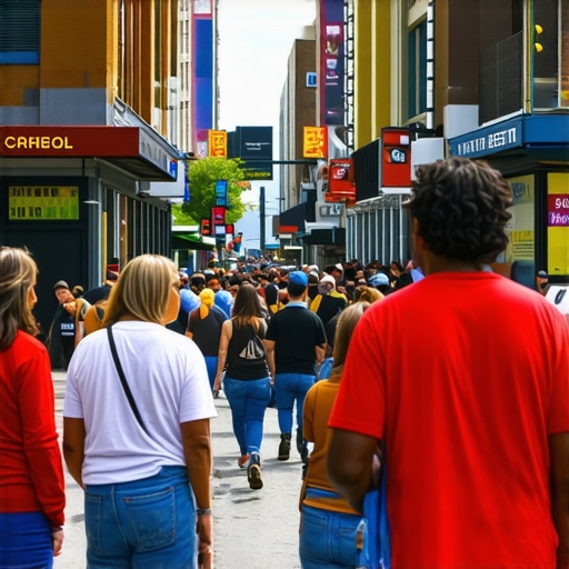 Diverse Oakland neighborhood with local shops and residents