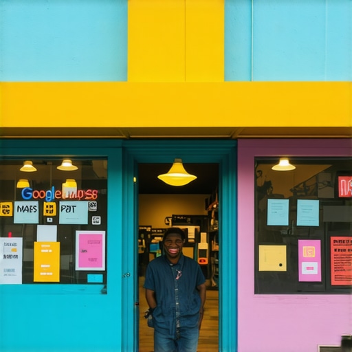 Optimized Oakland Business Google Maps Listing Bright Oakland storefront with Google Maps optimization elements