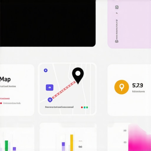 Dashboard showing local business rankings and map optimization metrics