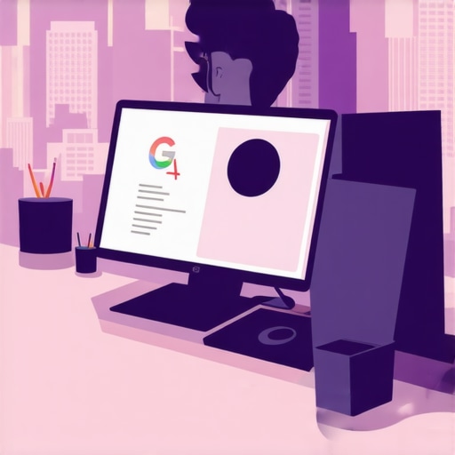 Optimizing Google Business Profile in Oakland Business owner updating Google profile with Oakland cityscape in background.