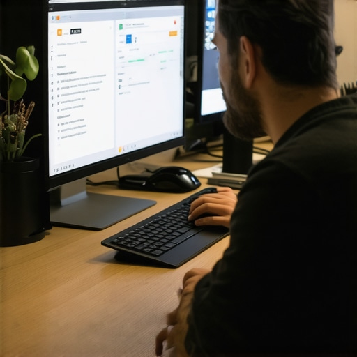 Person analyzing local SEO data on computer for Oakland businesses