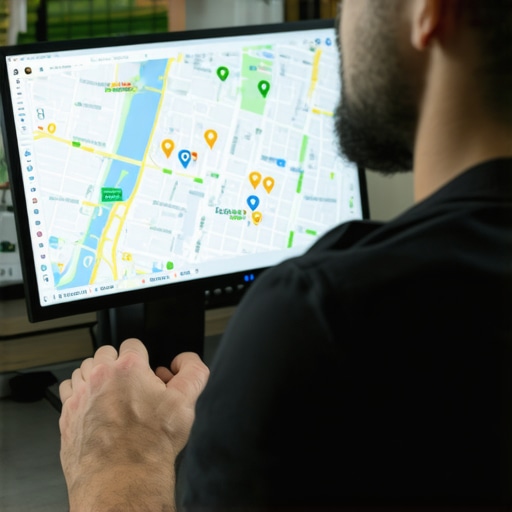 SEO expert reviewing maps and analytics for Oakland business