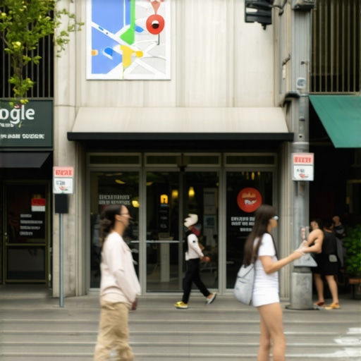 A vibrant Oakland street scene with a Google Maps pin indicating successful local SEO