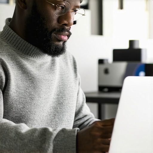 Business owner managing Google profile for local visibility