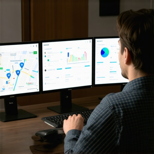 A person working on SEO analytics dashboards