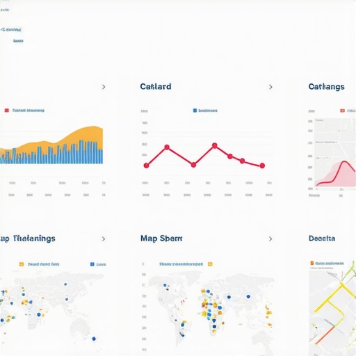 A digital dashboard showing local SEO performance metrics and map rankings for Oakland, California.
