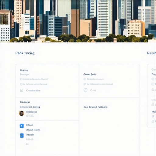 Screenshot showing local SEO dashboard with rankings, reviews, and citation data for Oakland businesses.