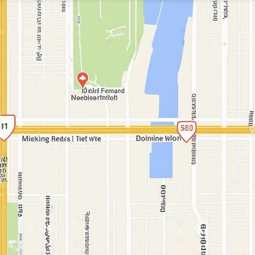 Close-up of a digital map highlighting Oakland neighborhoods with SEO relevance indicators.